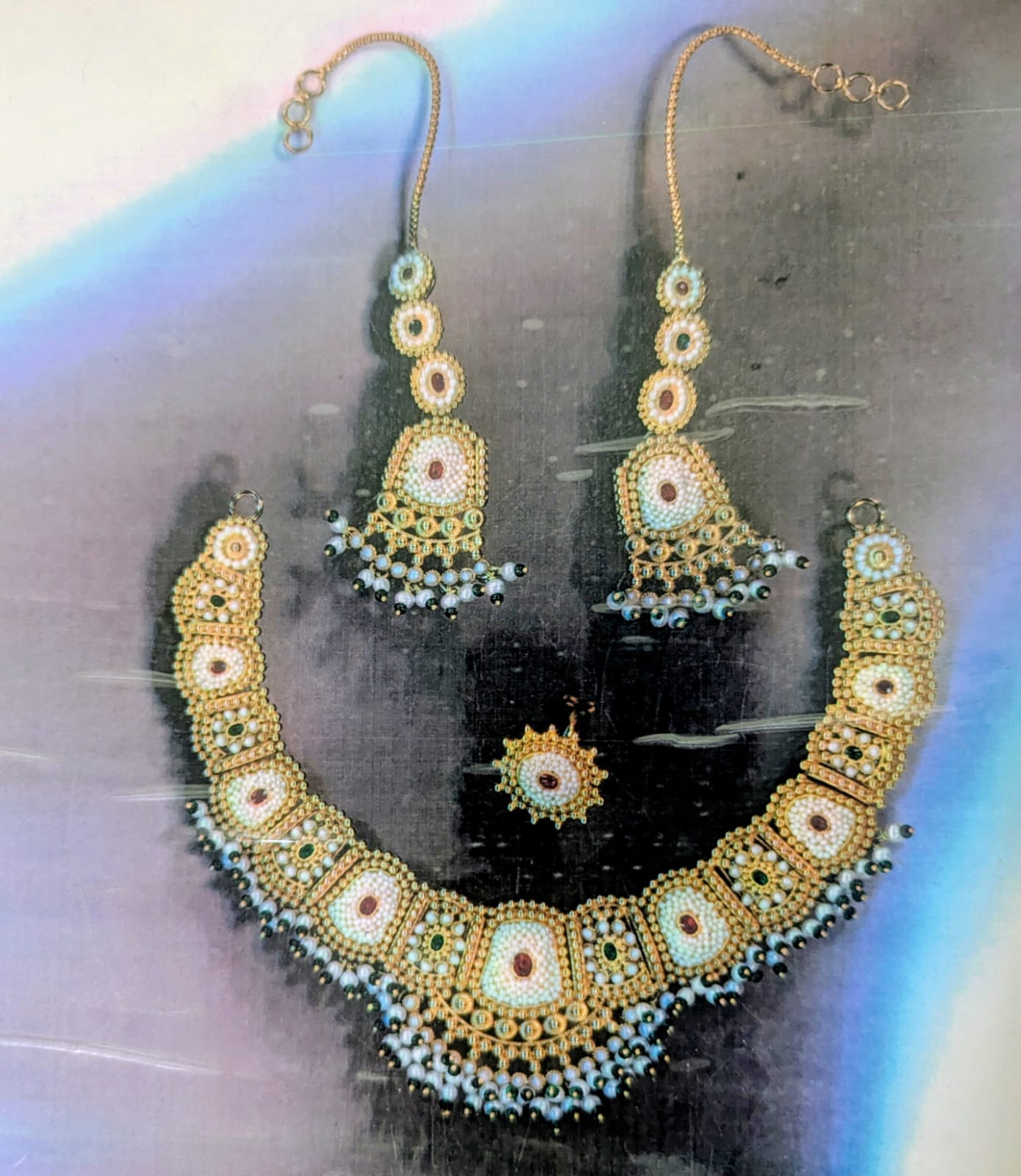 Floral Jadau Choker Set